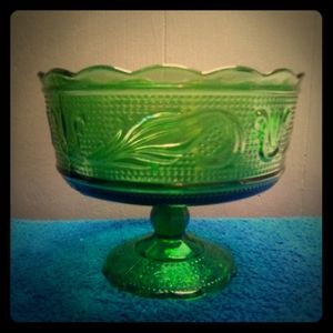 Depression glass candy dish